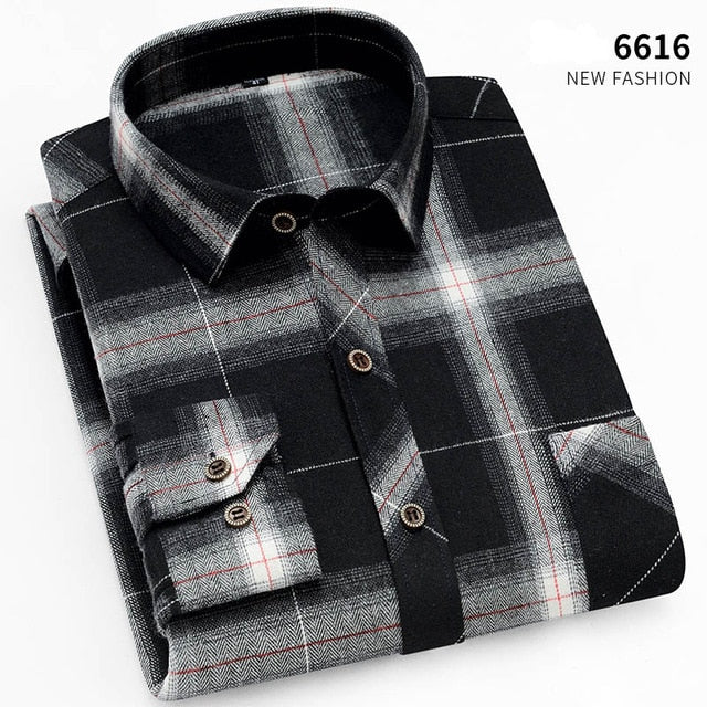 Men Long Sleeve Shirt Cotton Soft fit