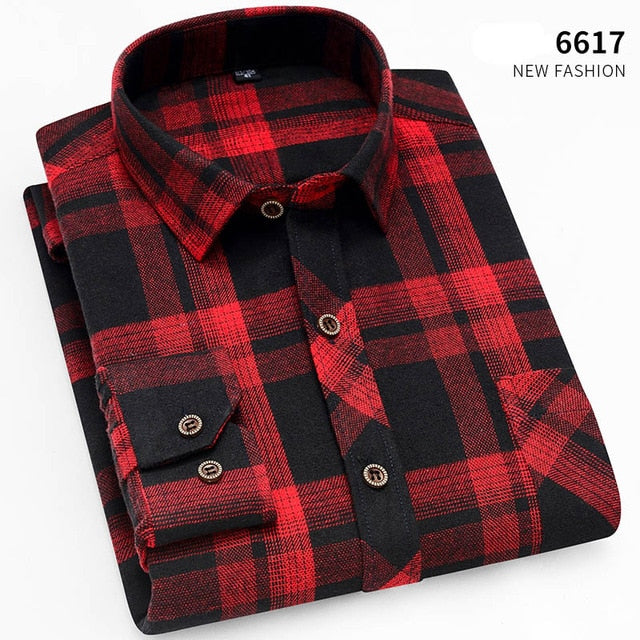 Men Long Sleeve Shirt Cotton Soft fit
