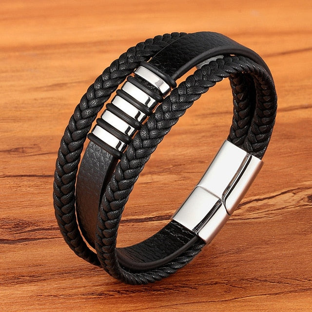 Men Bracelets Leather Genuine