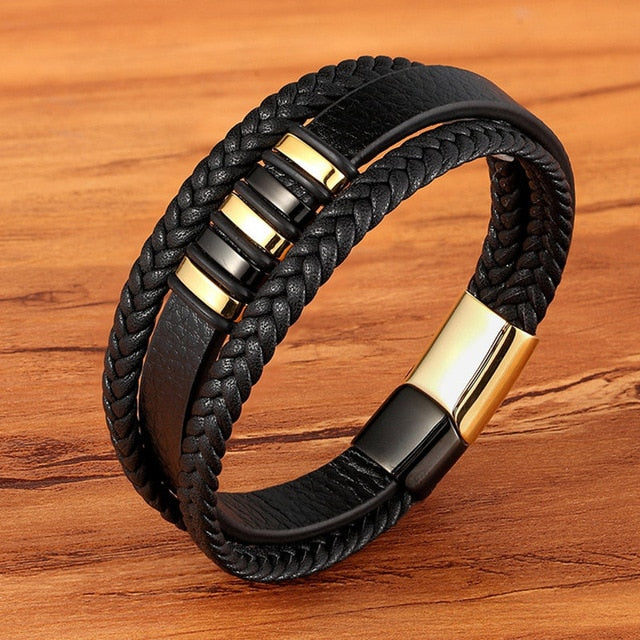 Men Bracelets Leather Genuine