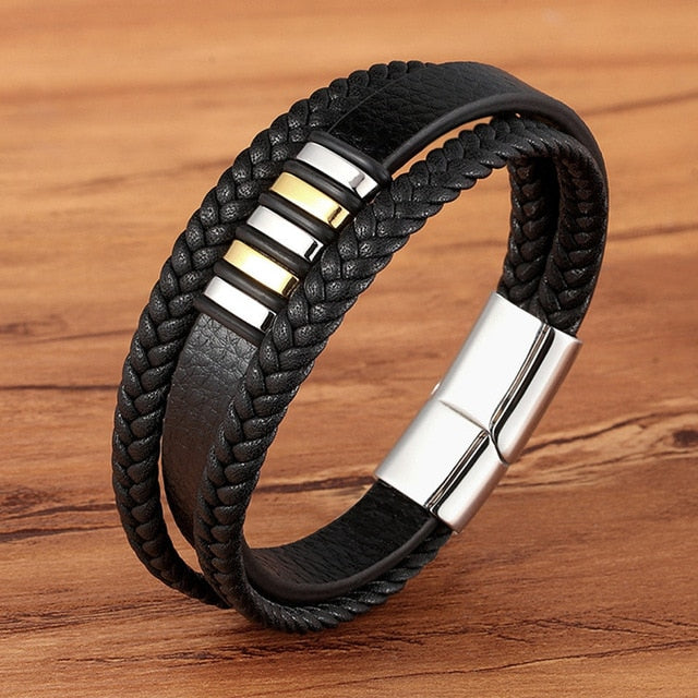 Men Bracelets Leather Genuine
