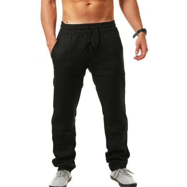 Men Summer Breathable Cotton Trousers