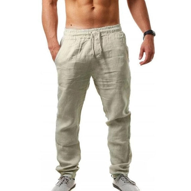 Men Summer Breathable Cotton Trousers