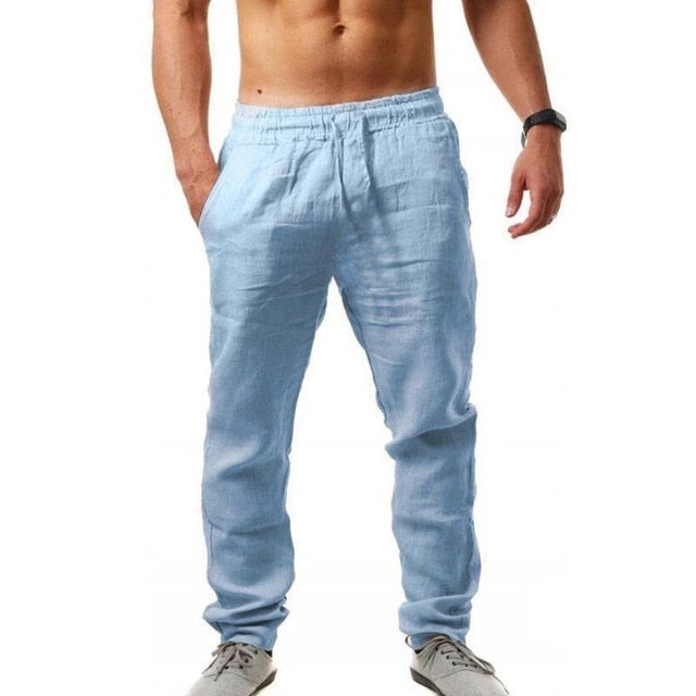 Men Summer Breathable Cotton Trousers