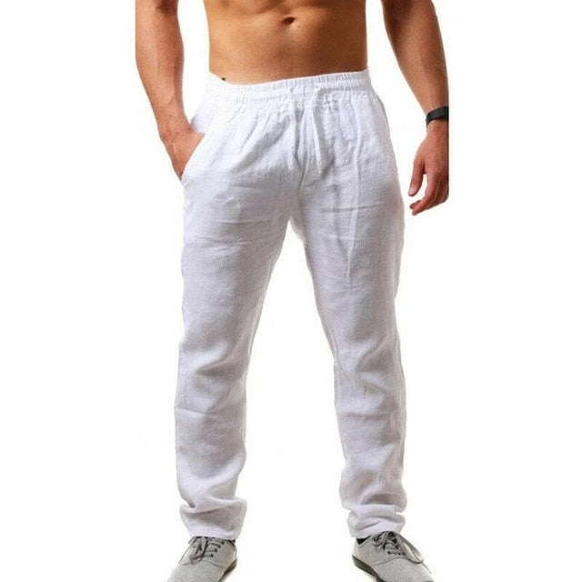 Men Summer Breathable Cotton Trousers