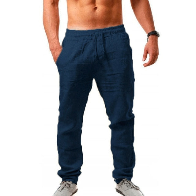 Men Summer Breathable Cotton Trousers