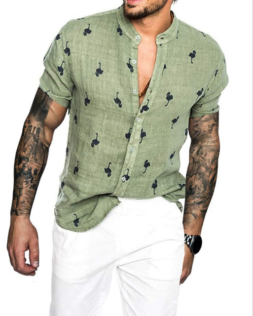 Men Shirts Cotton Slim Fit