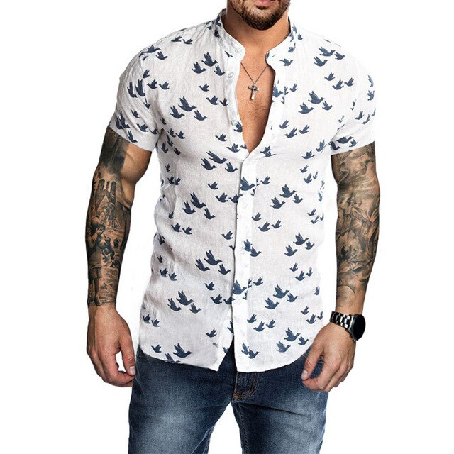 Men Shirts Cotton Slim Fit