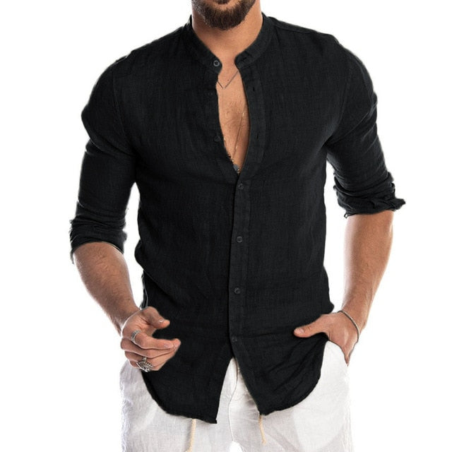 Men Cotton Linen Shirt