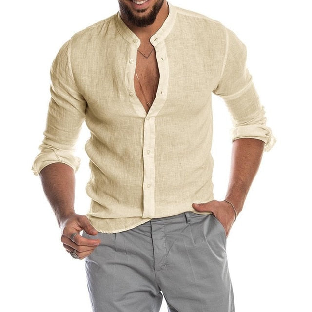 Men Cotton Linen Shirt