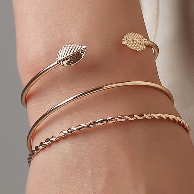 Fashion Rose Gold Bracelets 2pcs/set