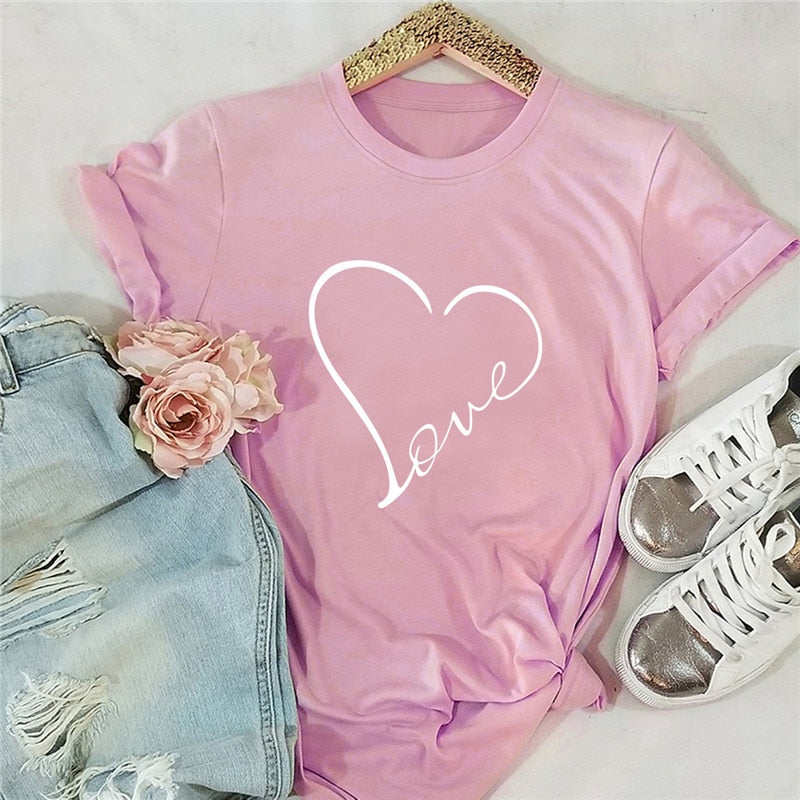 Love Heart Women T-Shirts