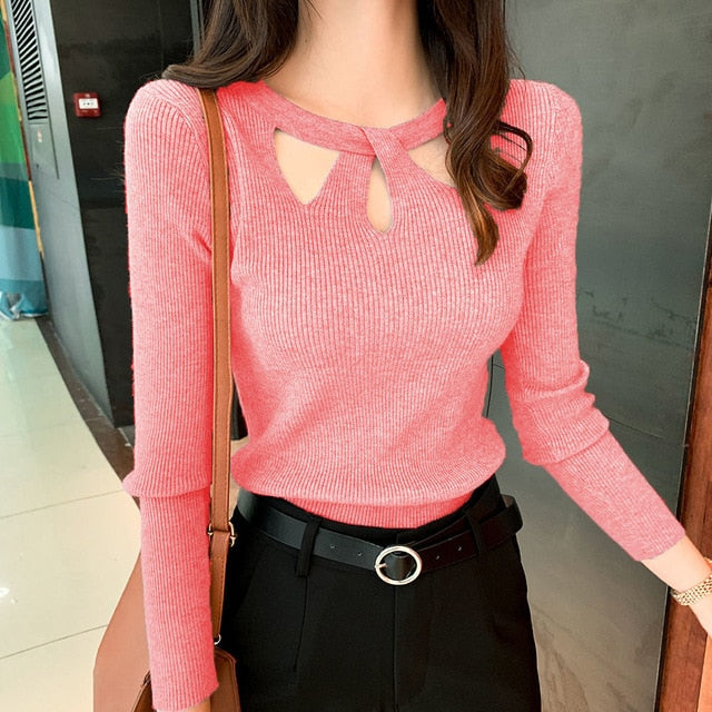 Women Sweater Slim Stretch