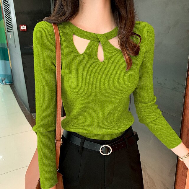Women Sweater Slim Stretch