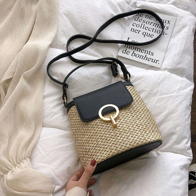 Hand Shoulder Bag Straw