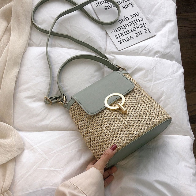 Hand Shoulder Bag Straw