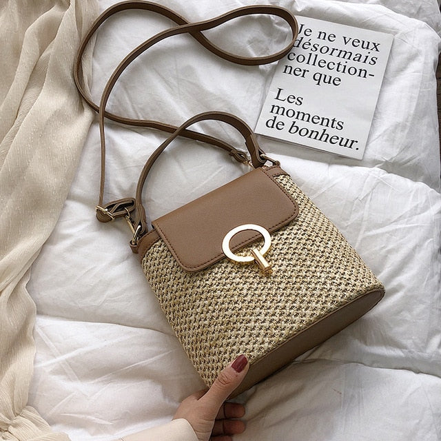 Hand Shoulder Bag Straw