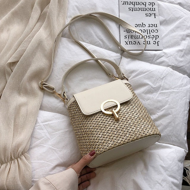 Hand Shoulder Bag Straw