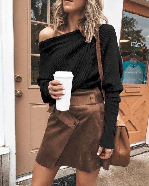 Off Shoulder Women Sweater