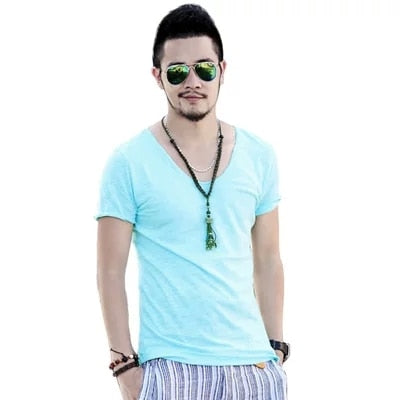 Men's T-Shirt Fashion Slim Fit Cotton