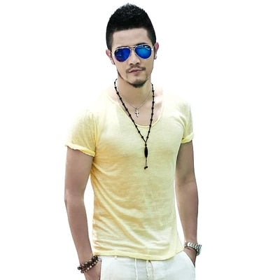 Men's T-Shirt Fashion Slim Fit Cotton