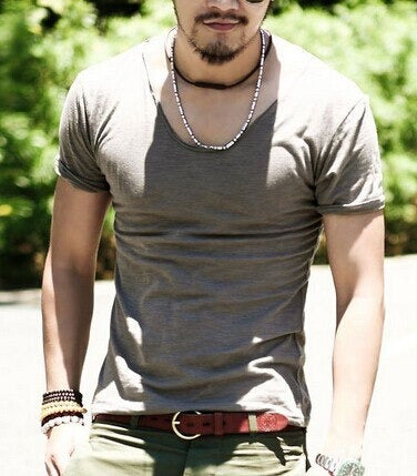 Men's T-Shirt Fashion Slim Fit Cotton