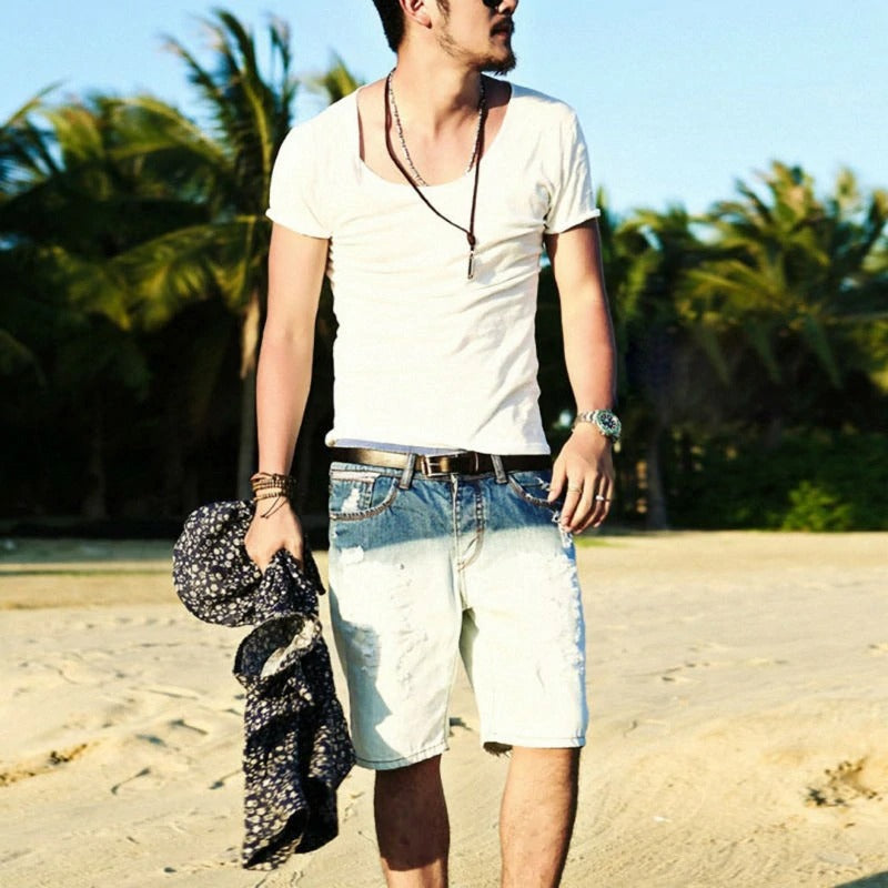 Men's T-Shirt Fashion Slim Fit Cotton