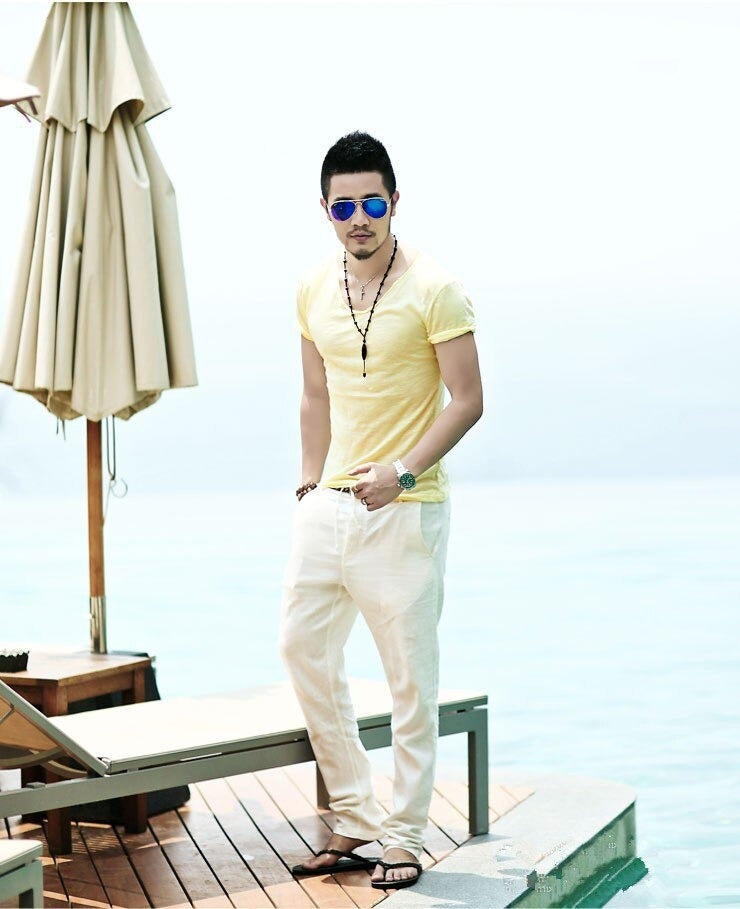 Men's T-Shirt Fashion Slim Fit Cotton
