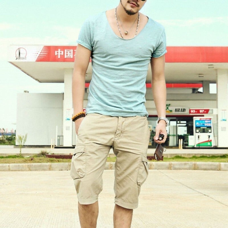 Men's T-Shirt Fashion Slim Fit Cotton