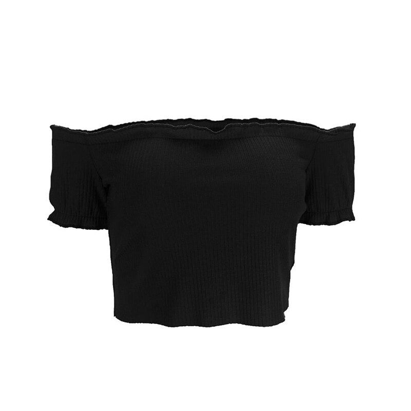 Fashion Slim Off Shoulder Top