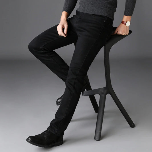 Classic Black Jeans Denim Slim Fit