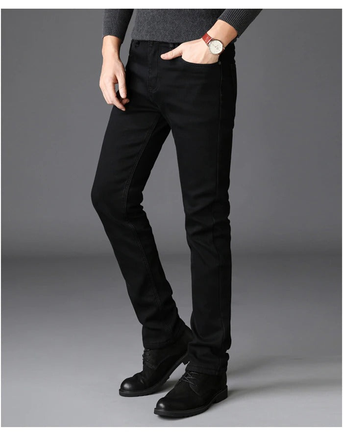 Classic Black Jeans Denim Slim Fit