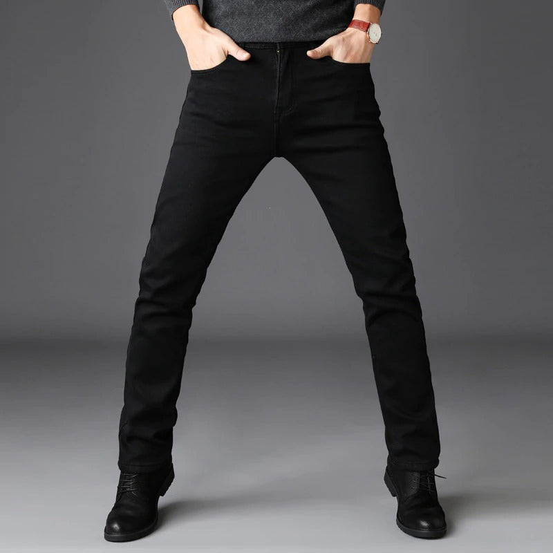 Classic Black Jeans Denim Slim Fit