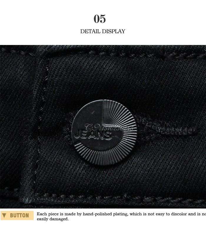 Classic Black Jeans Denim Slim Fit