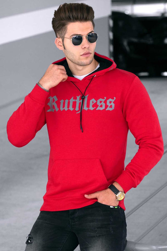 Red Printed Men's Sweatshirt