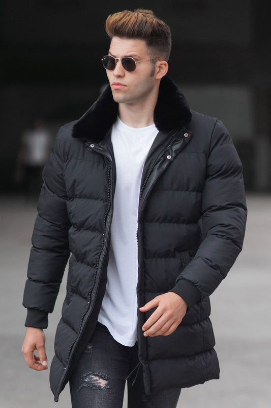 Black Men's Inflatable Coat 5138 - Made in Turkey