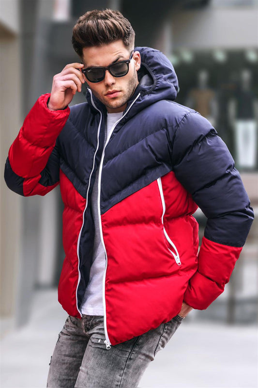 Navy Blue Inflatable Men's Coat 5700