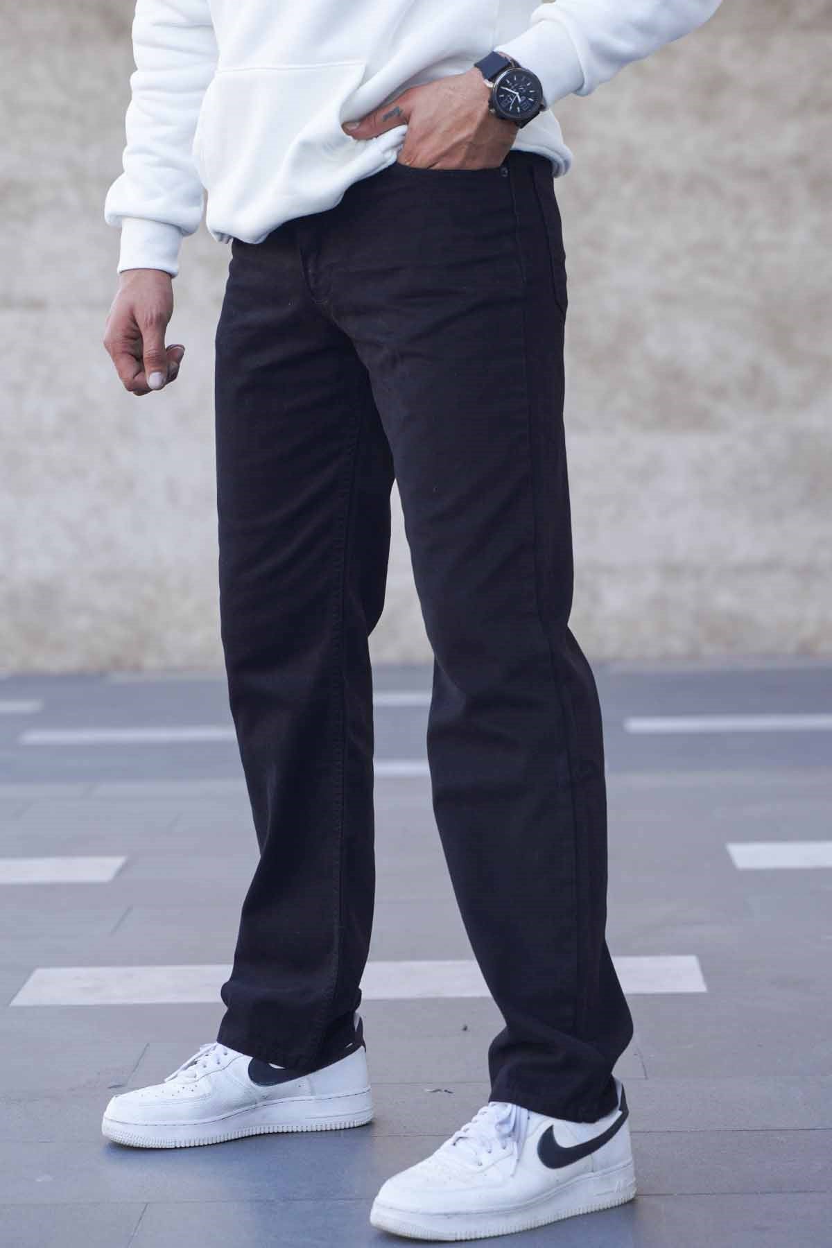 Black Straight Fit Men's Jeans 6312 - Made in TURKEY