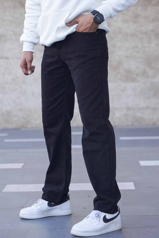 Black Straight Fit Men's Jeans 6312 - Made in TURKEY