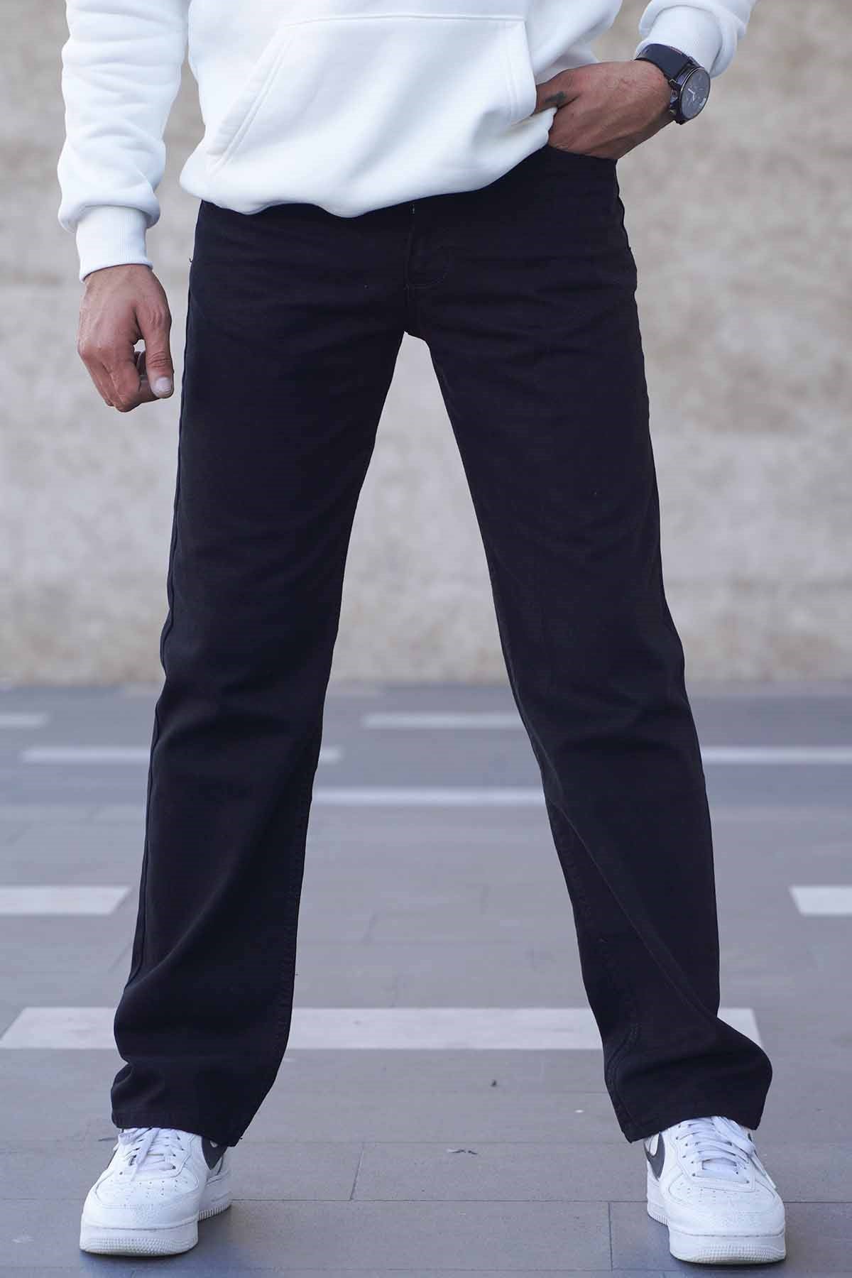 Black Straight Fit Men's Jeans 6312 - Made in TURKEY