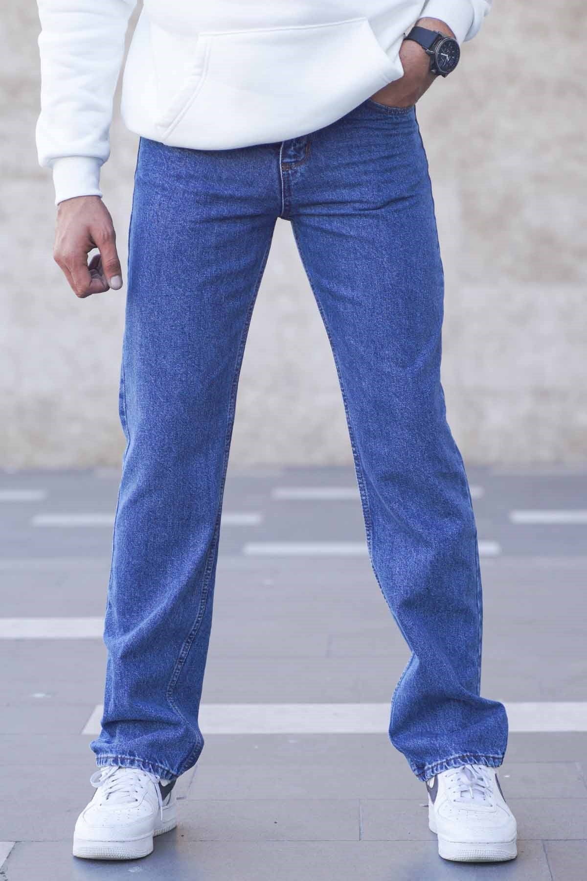 Blue Straight Fit Men's Jeans 6312 - Made in TURKEY