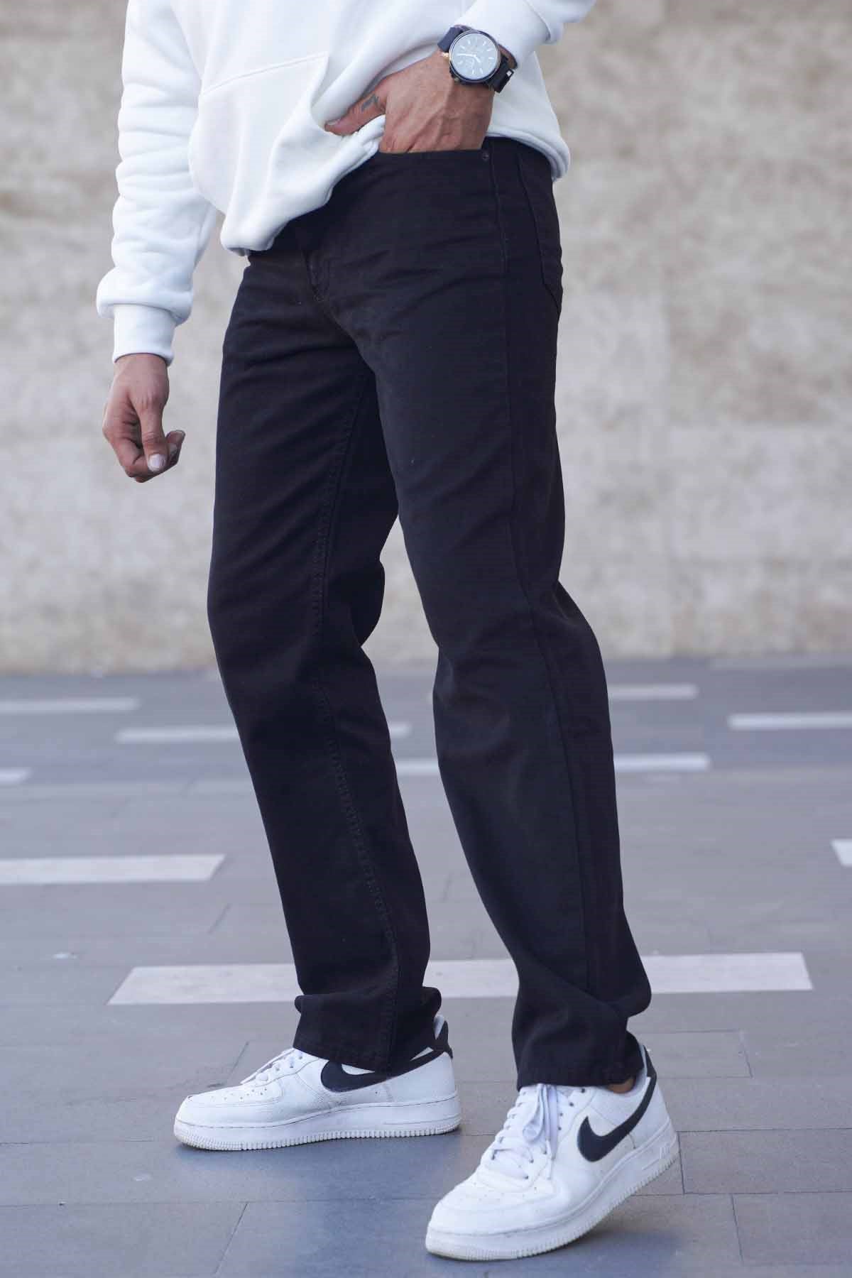 Black Straight Fit Men's Jeans 6312 - Made in TURKEY