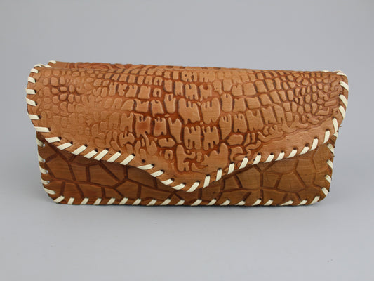 Women Purse - Dark Peach Leather purse - Handmade