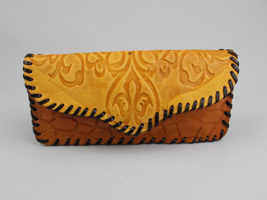 Purse - Multicolored Leather Purse - Handmade