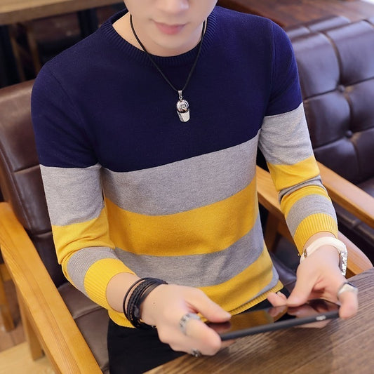 Men Striped Sweaters