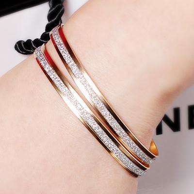 Fashion Rose Gold Bracelets 2pcs/set
