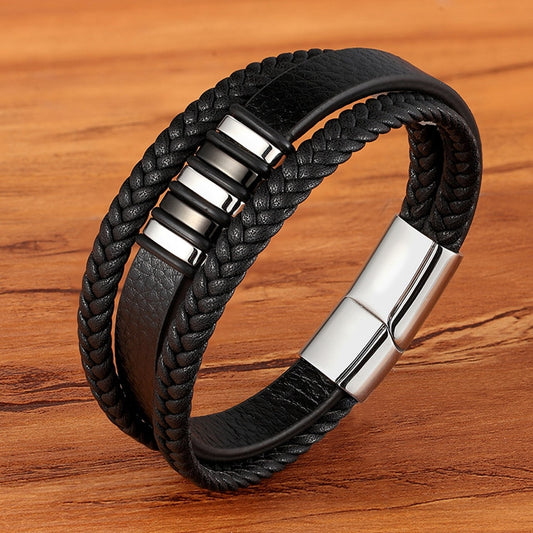 Men Bracelets Leather Genuine