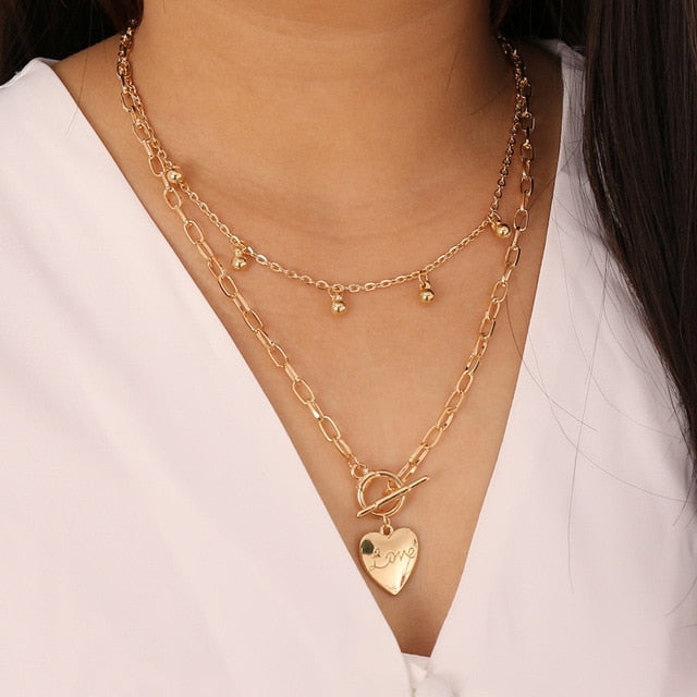 Multi Layer Long Necklace Women