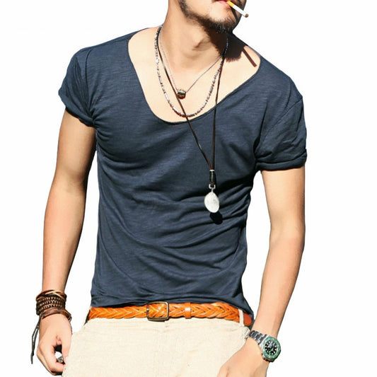 Men's T-Shirt Fashion Slim Fit Cotton