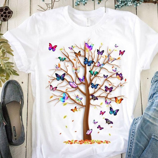 Women Butterfly Summer T-Shirts